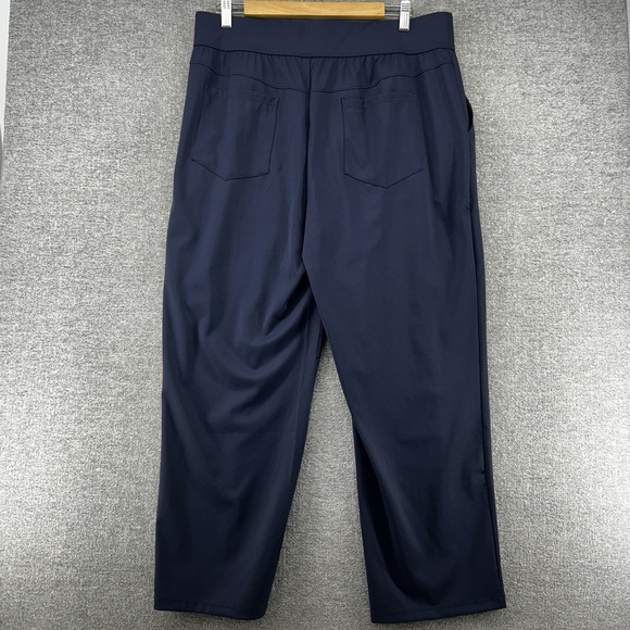 Halara Wide Leg Dress Pants Women Size XL Blue Casual Elastic Waist NEW - Picture 2 of 10